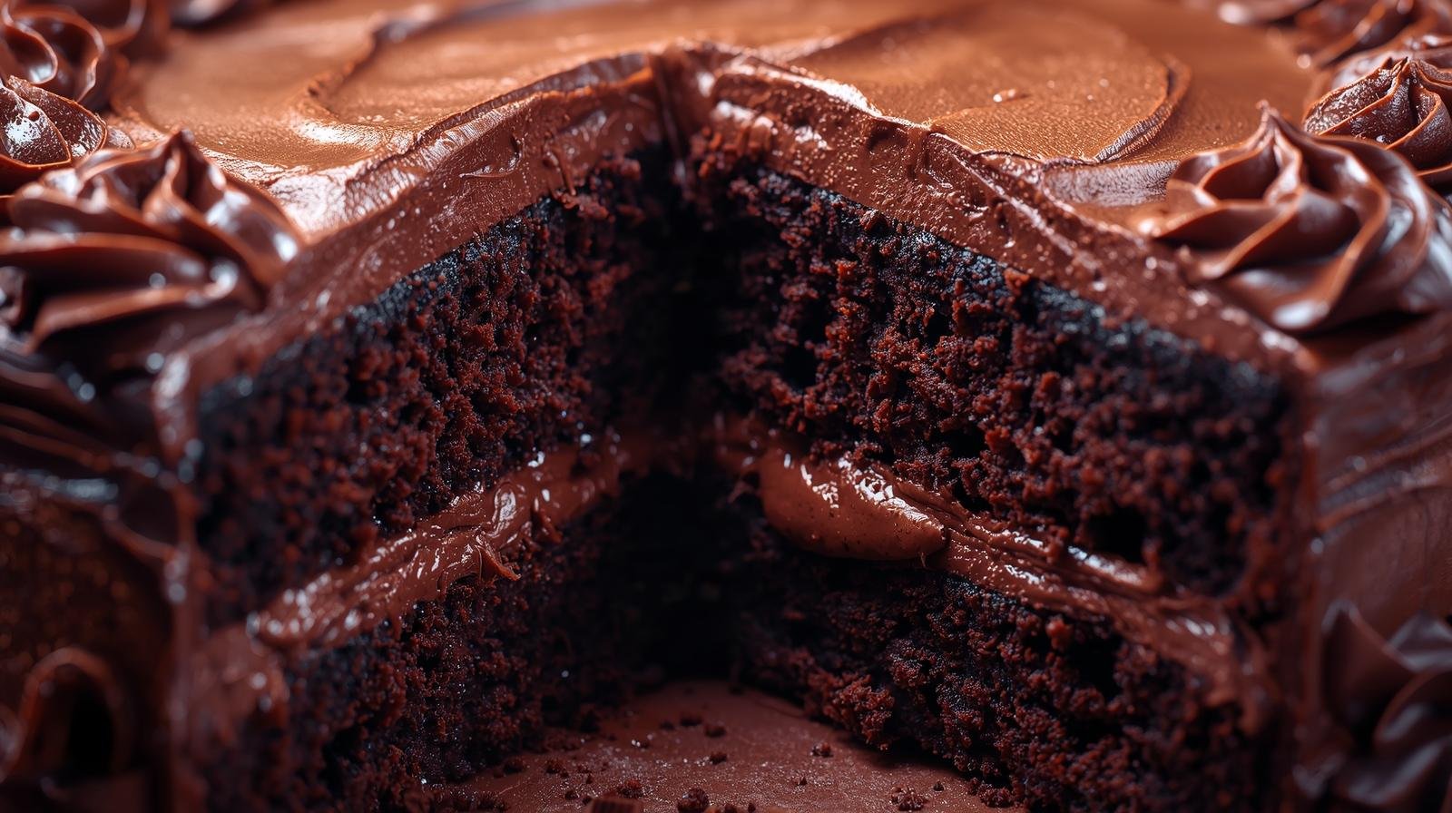 Bolo de Chocolate Fofinho com Cobertura Cremosa